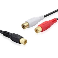 Arany RCA Y-elosztó kábel subwooferhez, sztereó hanghoz 1