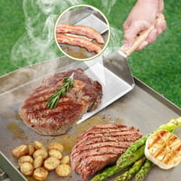 OnlyFire 4 részes rozsdamentes acél hamburger grillkészlet - Kerek húsprés, lapát és 2 burgerforma 5