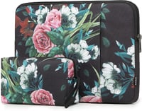HYZUO 13,3-14 Colos Laptop Tok MacBook Pro 14 M2/M1 Pro/Max, Surface Laptop 5, MacBook Air 13 Készülékekhez, Kiegészítő Táskával, Fekete Vir 1