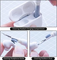 Univerzális mini tisztítókefe szett - billentyűzet, fülhallgató és AirPods ápolásához 4