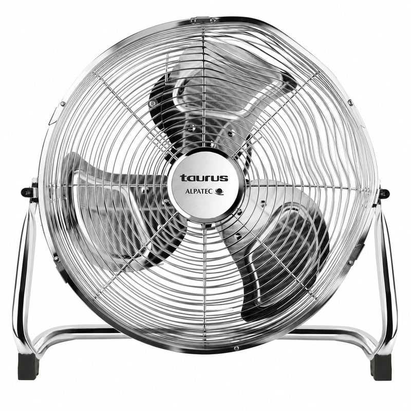 Stojanový ventilátor Taurus Sirocco 18, 120 W, 45 cm, kovové lopatky, 3 rýchlosti, tichý — viditeľná výrazná preliačina (stav: pozri 2. obrázok)