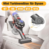 RUKHOOL Mini Turbina Fej Dyson V7 V8 V10 V11 V15 Porszívókhoz - Matrac, Kanapé, Autóülés Tisztító Kefe Poratka és Allergén Eltávolító - Style 1 2