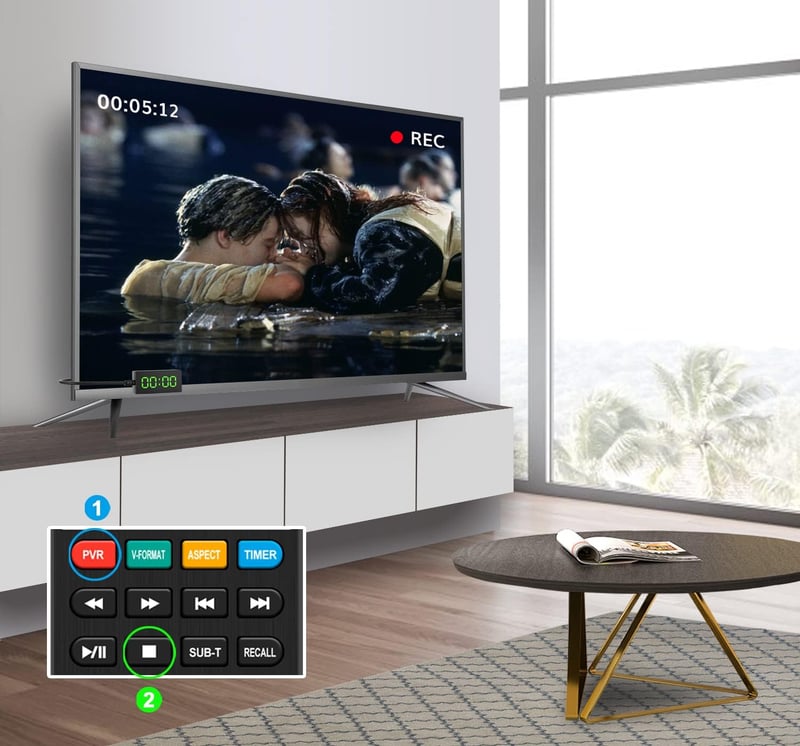 Dcolor DVB-S/S2 Műholdvevő HDMI 1080P USB Media Player PVR Felvevő