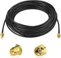 BINGFU WiFi Antenna Hosszabbító Kábel 10m - RP-SMA Csatlakozók, RG174 Koaxiális, Router, Biztonsági Kamera, PCIE Hálózati Kártya Kompatibili 9