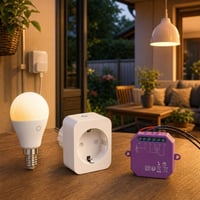 Smart Home štartovací balík: 1x E14 LED žiarovka + 1x smart zásuvka + 1x WiFi relé s meraním spotreby 1