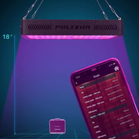 Phlizon LED Növénynevelő Lámpa Hőmérséklet és Páratartalom Figyeléssel - Beltéri Növénytermesztéshez, Távirányítóval 7