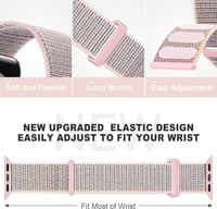 Apple Watch 44/45mm Rózsaszín Légáteresztő Nylon Sportszíj 3