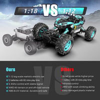 CROBOLL 1:12 Emelhető RC Monster Truck, 20km/h, Kék - Fiúknak 3-8 éves korig 3