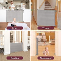 Momcozy Kihúzható Biztonsági Babaajtó 140cm - Lépcsőhöz, Ajtóhoz, Kül- és Beltérre 5