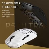 ATTACK SHARK R5 Ultra Szénszálas Gamer Egér, 39g Szuperkönnyű, 8000Hz Vezeték Nélküli, 42000 DPI, PAW3950MAX Szenzor, Bluetooth/2.4G/Vezeték 3