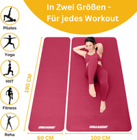 Muawo Prémium Fitness Matrac - Extra Vastag (1,5 cm) és Hosszú (190 cm) Csúszásmentes Edzőszőnyeg Jógához, Tornához, Kültéri-Beltéri Használ 5