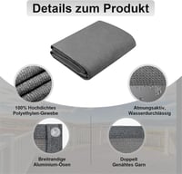AXT SHADE Átlátszatlan Erkélytakaró HDPE Anyagból - UV Védelem, Erkélyborítás, Szélvédő Erkélyháló Kábelkötegelőkkel, 90x600 cm 3