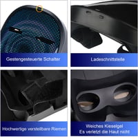 Megoo LED Maszk Bluetooth-szal, Programozható, Gesztus Vezérelhető - Farsangi, Halloween Partikra 4