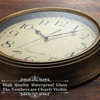 Plumeet 25cm-es Klasszikus Retro Falióra - Csendes, Elemmel Működő, Arab Számokkal 5