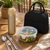 Lunch paket za pauzu: 900 ml staklena posuda + 500 ml boca + pribor + 6 l torba 1