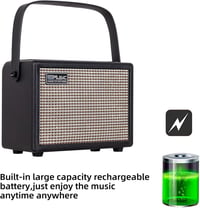 Coolmusic 15G Hordozható Bluetooth Gitárerősítő - 15W, Kétcsatornás, Elektromos és Akusztikus Gitárhoz, Torzítás és Reverb Effektekkel, Újra 6