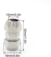 SRJQXH 2 db-os 10 mm-es Ezüst Sárgaréz Krimpelő Csatlakozó - Nikkelezett Pneumatikus Kompressziós Szerelvény Csövekhez, Légkompresszorokhoz 5
