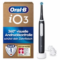 Periuță de dinți electrică Oral-B iO Series 3 Negru, tehnologie rotativă-oscilantă, protecție pentru gingii — set de accesorii incomplet (stare: vezi a 2-a imagine) 1