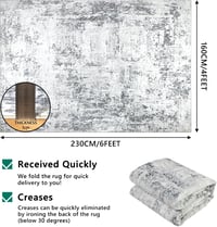Capslpad Szürke Absztrakt Szőnyeg 160x230 cm - Csúszásmentes Rövid Szálú Műgyapjú Szőnyeg Nappali, Hálószoba, Iroda Dekorációhoz - Mosható M 2