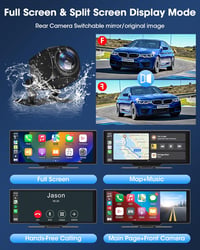 Driveplay 10,26" Vezeték Nélküli Carplay Autós Kijelző 2,5K Fedélzeti Kamerával - Tükrözés, Dupla Bluetooth 5.0, Siri/Google Támogatás, 64GB 8