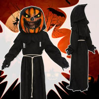 Tökfej jelmez gyerekeknek - Halloween töklámpás kosztüm maszk (L méret) 5