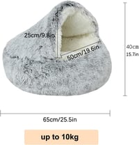 Nyugtató plüss kutyaágy és macskafészek - mosható, szorongáscsökkentő, minden méretben 4