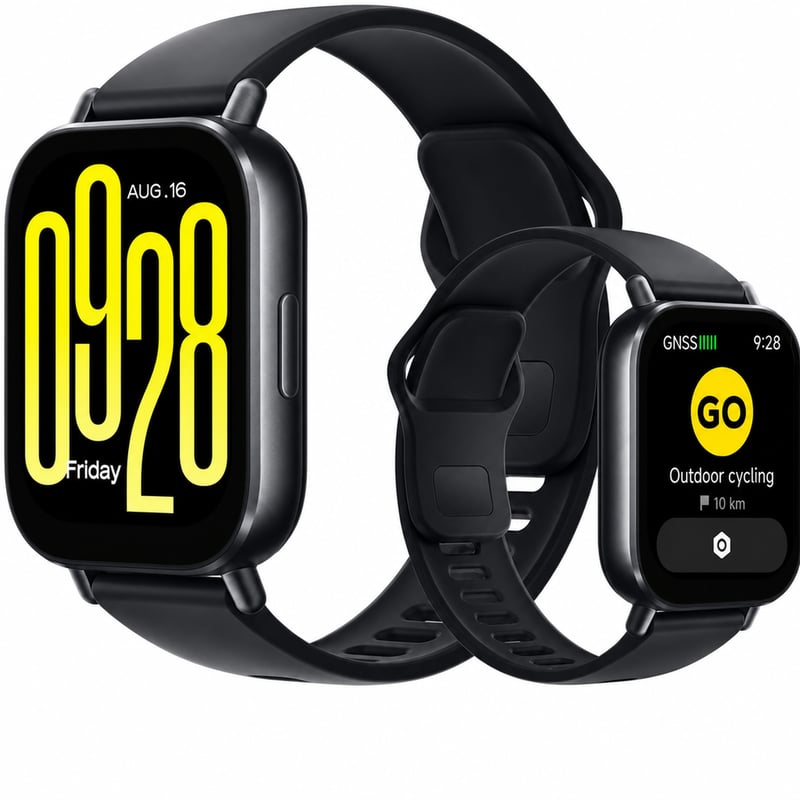 Ceas inteligent Xiaomi Redmi Watch 5 Active negru, ecran LCD 2,0", autonomie baterie 18 zile, GPS — fără cablu de încărcare USB (stare: vezi a 2-a imagine)