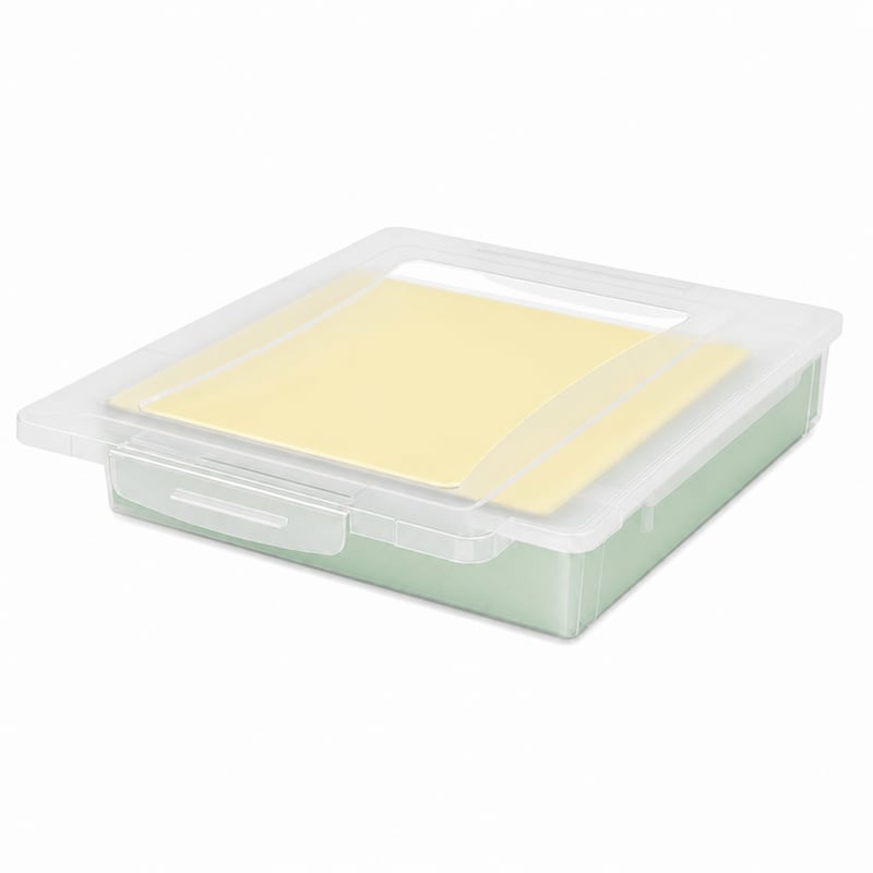 Priehľadný plastový úložný box s vekom Lifewit, kontajner na papier a dokumenty formátu A4, na ručné práce, spoločenské hry, do kancelárie — súprava 1 ks