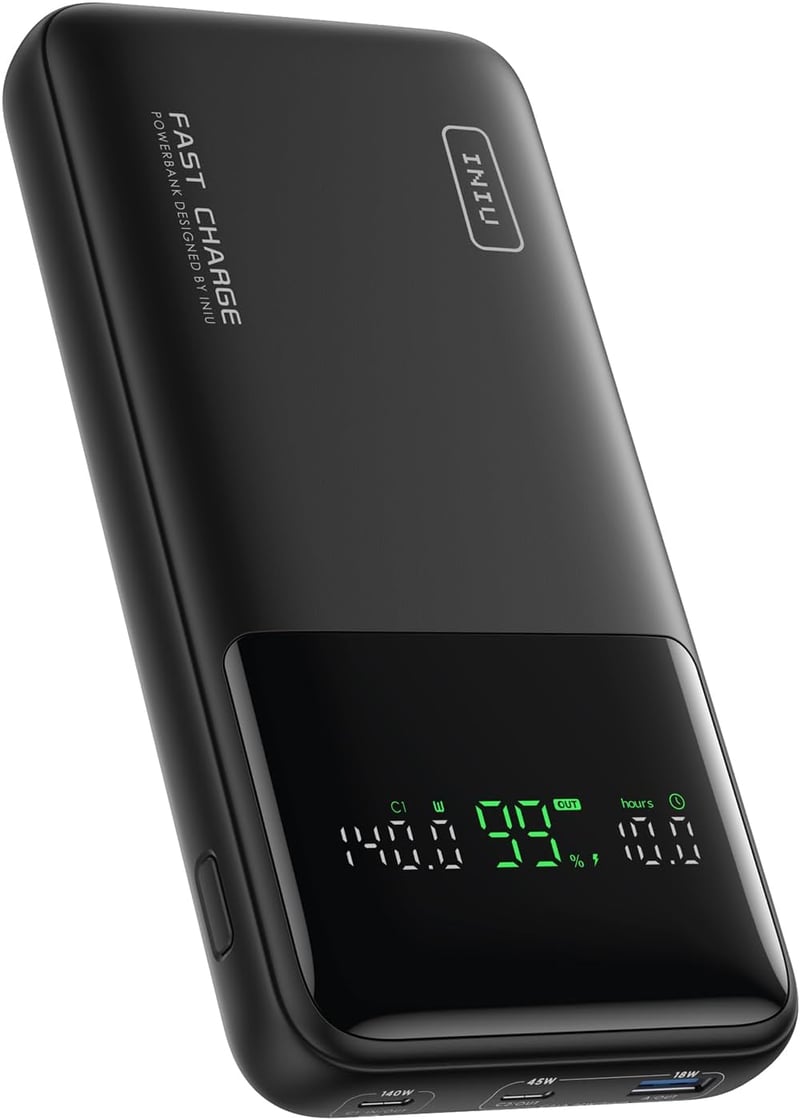 INIU 27000mAh 140W Erős Powerbank MacBook, iPhone, Samsung Kompatibilis