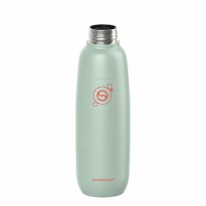 Sticlă pentru sifon din oțel inoxidabil SodaStream Fizz & Go 0,9 l, verde mentă — defectă, pentru piese: Lipsește capacul (stare: vezi a 2-a poză)