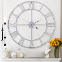 Mee 2ou Nagy Falióra 60 cm - Modern Római Számlapos Csendes Óraszerkezet - Vintage Stílusú Fém Falióra Nappaliba, Hálószobába, Konyhába 1