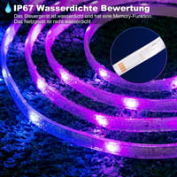 TENDIST 40m RGB LED Szalag Kültéri IP67 Vízálló, Alexa Kompatibilis, 24V LED Világítás Erkélyre, Teraszra, Ünnepekre, Távirányítóval (2x20m) 3