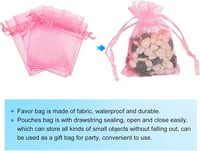 Rózsaszín organza ajándékzacskó 50db - Esküvői, parti és karácsonyi ékszertasak 3