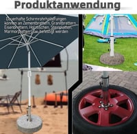 Univerzális Napernyőtalp Adapter Készlet 3 Szűkítőgyűrűvel (48/38/32 mm) - Gránit, Vas és Cement Talphoz Kompatibilis Napernyőtartó Hüv 4