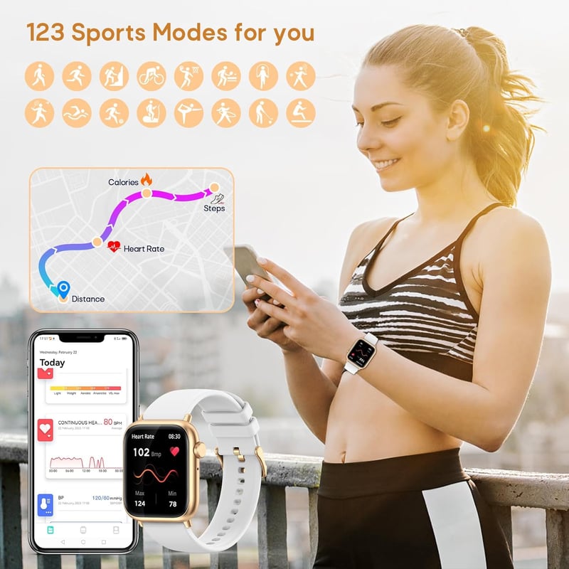 Nemheng 1,85" okosóra telefonos funkcióval, vérnyomásmérővel, 100 sportmóddal