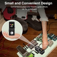 LEKATO AT-07 Kromatikus Hangoló Pedál Gitárhoz és Basszushoz - LCD Kijelzős Mini Pedál Kétféle Üzemmóddal, Hangmagasság Kalibrációval 3