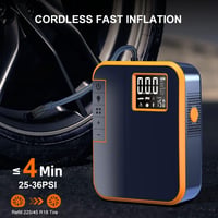 NewoCube DP3 Akkus Kompresszor - 12V Elektromos Pumpa Autóhoz, Biciklihez, Motorhoz (Narancssárga) 4