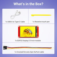 ESP32 3,5" érintőképernyős TFT LCD kijelző, 320x480 felbontású, Arduino kompatibilis 7