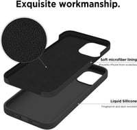 iPhone 12 Pro Max Sötétszürke Szilikon Tok Mikroszálas Béléssel 4