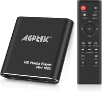 AGPTEK Mini Full HD Médialejátszó Távirányítóval - 1080P Felbontás, Többféle Audioformátum Támogatás 1