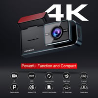 POYBPCY 4K UHD WiFi Autós Fedélzeti Kamera 64GB SD Kártyával, 170° Látószög, Éjjellátó, Mobilalkalmazás Vezérlés, G-szenzor, Parkolóőr Funkc 2
