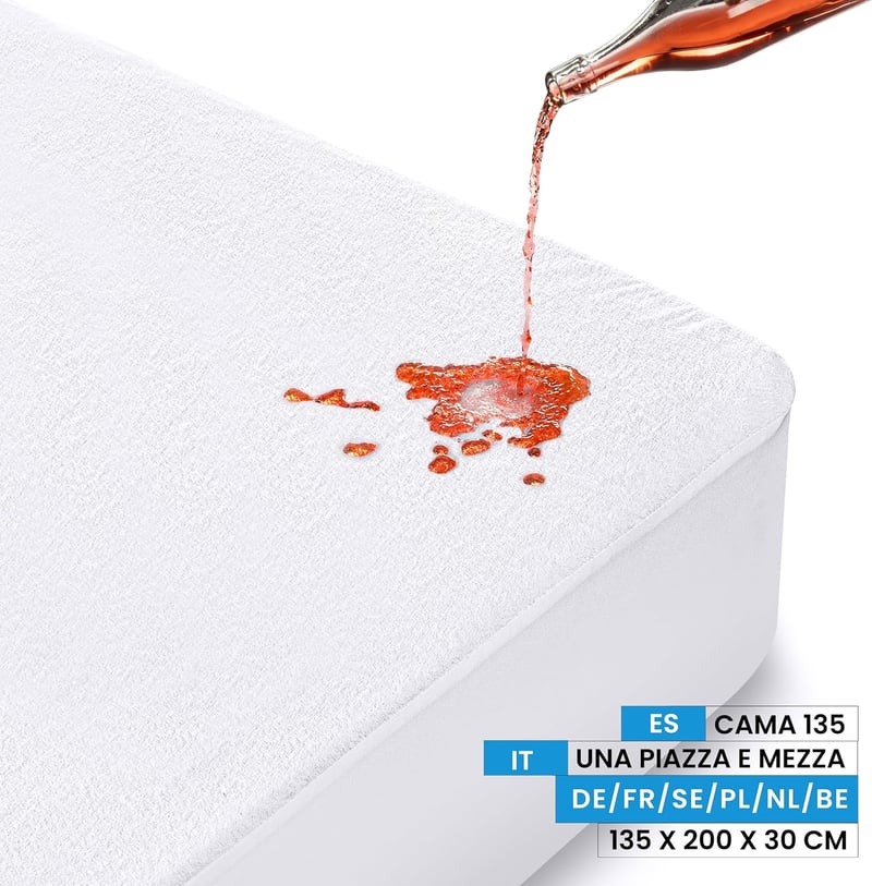 Utopia Bedding vízálló matracvédő 135x200 cm, légáteresztő, Oeko-TEX