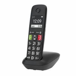 Gigaset E290 bežični telefon prilagođen starijim osobama s velikim tipkama, crni — neispravan, za dijelove/popravak (stanje: vidi 2. sliku)