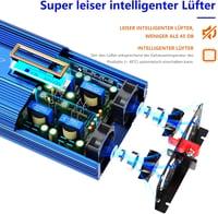 GIANDEL 2000W Színuszos Inverter 12V-230V - Feszültségátalakító Dupla USB Porttal, LCD Kijelzővel és Távirányítóval Lakóautókhoz 3