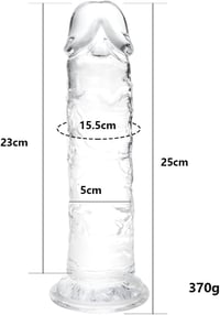 King Size 25 cm-es Élethű Óriás Dildó Tapadókoronggal - Pároknak és Szólóhoz 2