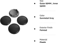 Volkswagen 66mm Puskafém Szürke Keréktárcsa Fedél Szett - VW Kompatibilis 8