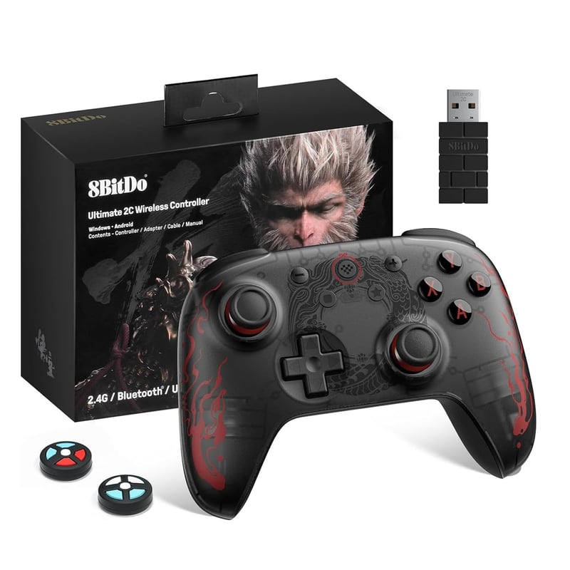 8bitdo Ultimate 2C Vezeték Nélküli Kontroller Windows PC és Android Eszközökhöz, Hall-Effekt Joystickkel, Drift-Mentes, 1000Hz Válaszidő, Bl