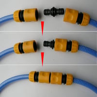 YUNSTK 8 részes kerti locsolótömlő csatlakozó készlet - 1/2" dupla csatlakozó, Y-elosztó, 2 az 1-ben adapter, víztömlő illesztő 6