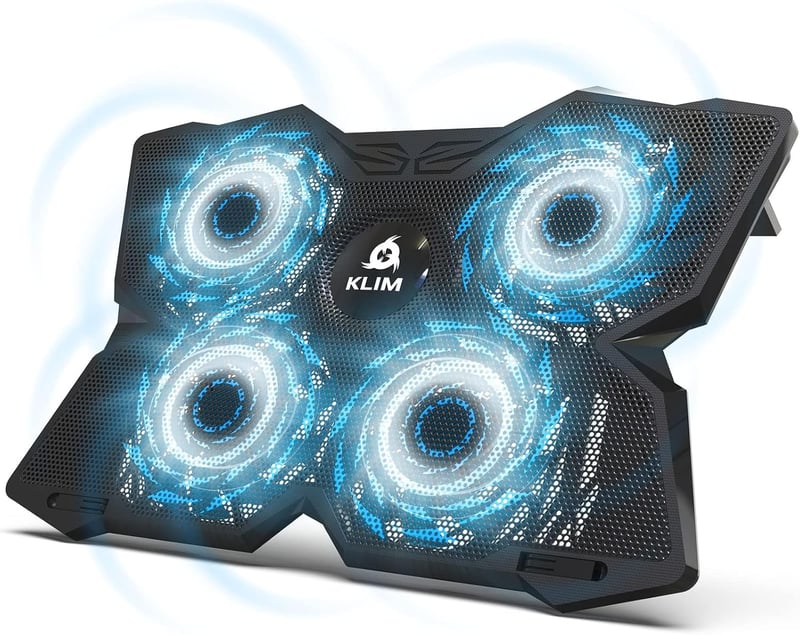 KLIM Wind Diamond 4 ventilátoros laptop hűtő - Erős 1200 RPM - PS4 PS5 kompatibilis - teal