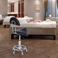 REDCAMP Ergonomikus Nyeregszék Görgőkkel és Háttámlával - 360° Forgatható, Állítható Magasságú Irodai Szék, 180 kg Teherbírás, Csendes Kerek 7